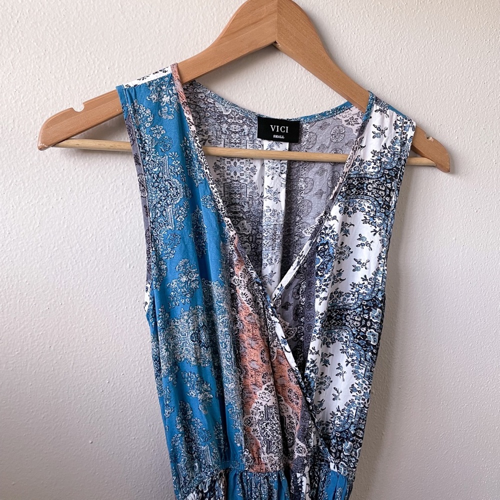 Vici Collection Patterned Dress FLAWED